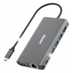 Unitek D1019B USB-C hub 8-&uuml;hes, 100W Power Delivery, 3.1