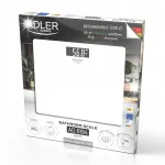 Vannitoa kaalud USB-C, 180 kg, valged, LCD, karastatud klaas, 100 g t&auml;psus