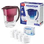 Vee filter Aquaphor Amethyst 2,8 l, kirssi v&auml;rvi, 4 MAXFOR+ B25 kassettidega