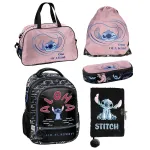 Koolikomplekt Stitch Paso must seljakott, pliiatsitasku, p&auml;evik, 1. klassile
