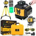 Laserlaser 4D 360&deg;, 16 joont, statiivi ja kaugjuhtimispuldiga, 2 patareid