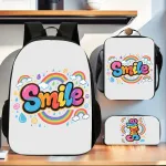 Seljakottide komplekt Smile, 3 osa: s&uuml;learvuti seljakott, &otilde;lakott, pinal