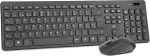 Juhtmevaba klaviatuur Bluetooth hiirega RII, QWERTZ, must, TV ja arvuti jaoks