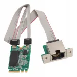 M.2 A+E v&otilde;rgukaart painutatud gigabit Ethernet pesaga