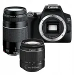 Canon 250D kaamera koos 18-55 DC III ja 75-300 DC III objektiividega