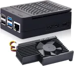 ABS-korpus aktiivse jahutusega, sobib Raspberry Pi 5-le