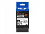 Brother TZES251 kleebistoru, 24 mm, must valgel, tugev liim, 8 m