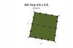 DD Hammocks telk 3,5x3,5 m, oliiviroheline, UK