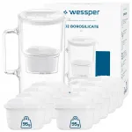 Vee filter kann Wessper D2 borosilikaat 3 l valge 10 filtriga
