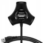 USB jagaja AXAGON HUE-X3B, 4 pesa, 2.0, 1,2 m kaabel, must