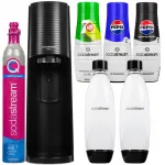 SodaStream Terra must joogi gaasistamise seade 2 pudeli ja siirupikontsentraatidega
