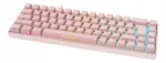 Juhtmeta mehaaniline klaviatuur 65%, RGB taustvalgustus, roosa