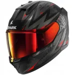 Motomatkuri kiiver SHARK D-SKWAL 3 BLAST-R, matt must/hall/punane, S suurus
