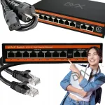 PoE l&uuml;liti 8+2, 8xPoE, 2xUplink, 1000Mbps, 120W, m&otilde;eldud DVX valvekaameratele