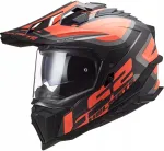Motorratturi kiiver LS2 MX701 Explorer Alter, must/oranž, XXL