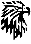 Kleebis autole v&otilde;i mootorrattale GEOMETRIC EAGLE, 15 x 11,3 cm