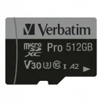 Verbatim Pro U3 512GB (100/90 MB/s) Class 10 U3 Micro SDXC m&auml;lukaart