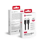 Laadimisjuhe FORCELL F-ENERGY C338, USB-C to USB-C, 60W, 1,5 m, must