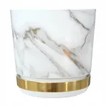 Lillepott DUO kahev&auml;rviline VENETIAN MARBLE pronksjalgadega, hall-kuldne
