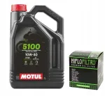 Mootori&otilde;li Motul 5100 10W40 4L ja filter HF138 Suzuki GSX, GSF, SV, DL 650/600/1200