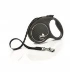 Automaatne Flexi Black Design koerarihm, must/h&otilde;bedane, L, 5 m lint