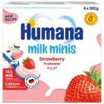 HUMANA jogurti dessert maasikaga, alates 8 kuust, 4 x 100 g