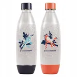 SodaStream joogipudelid 2x1 l, oranž ja sinine lindudega