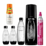 SodaStream Terra must gaseerimisseade 3 pudeli, Lipton Peach siirupi ja CO2 kassettiga