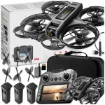 Droon HD-kaameraga LCD-ekraaniga, 3 akuga, harjadeta mootor, WiFi, 145 g