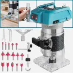 18V harjadeta freespingi t&ouml;&ouml;riist puidule, 6 kiirust, 13000 RPM, 15 otsikuga