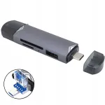 Kaardilugeja HUB 6in1 USB3.0 USB-C MicroUSB SD MicroSD USB