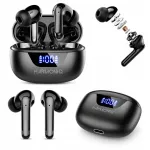 Juhtmevabad k&otilde;rvaklapid Harmoniq Wireless Earbuds Bluetooth USB-C mustad