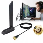 WiFi antenn 6E 9dBi, kolme sagedusega, RP-SMA, 2 m, magnetiga, ruuterile