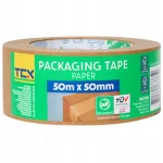Paberist kleepuv teip TCX, 50 mm x 50 m, &ouml;koloogiline, pruun