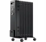 &Otilde;liradiaator 2000W, 9 sektsiooni, termostaadiga, must