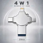 256 GB MFi m&auml;lupulk iPhone&rsquo;ile, iPadile, USB-C ja Micro USB-ga