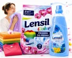 Pesupulber v&auml;rvilistele riietele LENSIL KOLOR 7 kg ja riiete pehmendaja 2 l komplekt
