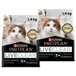 Kuiv kassitoit PURINA PRO PLAN LIVECLEAR STERILISED kalkunilihaga, 2 x 1,4 kg