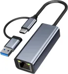 USB 3.0 RJ45 Ethernet adapter v&otilde;rgukaardiga kahes &uuml;hes