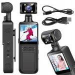 Mini spordikaamera 4K UHD esikaamera ja tagakaameraga, 256GB