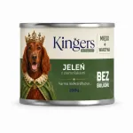 KINGERS teraviljavabad konserveeritud koeratoidud hirveliha ja kartulitega, 200 g