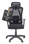 Kontoritool VERTEX, ergonoomiline, must, p&ouml;&ouml;rleva alusega