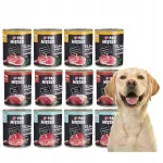 Koerte konserv PAN MIĘSKO, 12 x 800 g, erinevad maitsed: kalkunip&otilde;der, sealiha