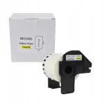 Brother DK-22606 kleepuv teip, must tekst kollasel taustal, 62 mm x 15,24 m