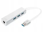 USB jagaja 3 pistiku ja gigabitise v&otilde;rguadapteriga Digitus DA-70250-1
