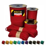 EDCX paracord 4 mm, punane, 30 m, valmistatud Poolas