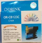 Tindikassett Orink LC-121/LC-123 kiibiga, t&uuml;rkiissinine, &uuml;hilduv DCP-J132W/J152W/J172W/J552DW/J4110DW/J4750