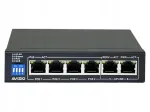Mittekantav v&otilde;rgul&uuml;liti, 6x RJ45 (4 PoE+, 1 Gb/s) + 2 porti