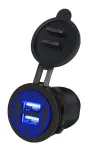 2x 4,2A auto USB laadija LED-iga ja sigaretis&uuml;&uuml;taja pesaga