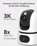 Sisemine 360&deg; PTZ-kaamera IMOU 3K+2K UHD loomade tuvastusega